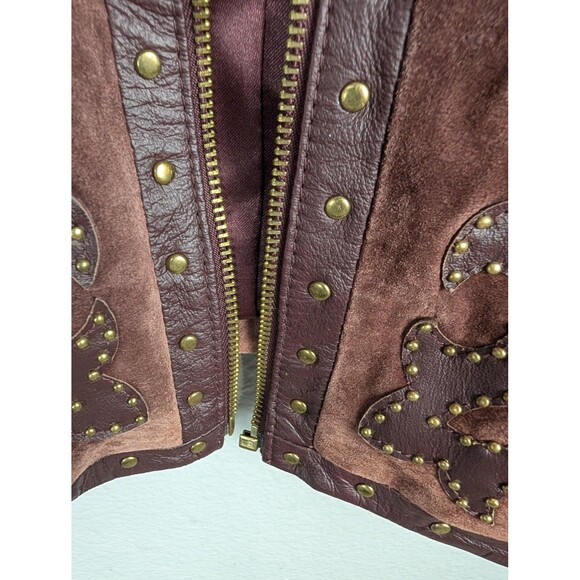 Louis Dell'Olio Jacket Womens Large Suede Leather Studded Boho - Picture 7 of 9